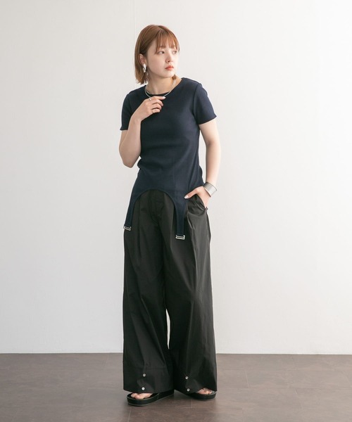 KBF(ケイビーエフ)の「ガーターベルトTEE(Tシャツ/カットソー・レディース・ブルー/ネイビー/アイボリー・ONE)」の14枚目の写真