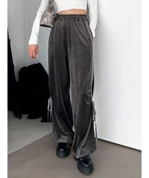 EMODA | ラインリボンベロアパンツ(その他パンツ)