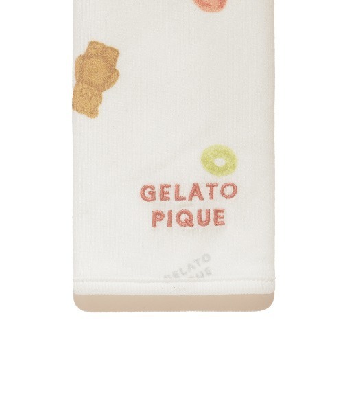 gelato pique(ジェラートピケ)の「【BABY】シリアルベア柄サッキングパッド(抱っこ紐/ベルトカバー/スリング・キッズ・ピンク/オフホワイト・FREE)」の6枚目の写真