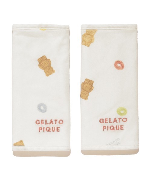 gelato pique(ジェラートピケ)の「【BABY】シリアルベア柄サッキングパッド(抱っこ紐/ベルトカバー/スリング・キッズ・ピンク/オフホワイト・FREE)」の10枚目の写真