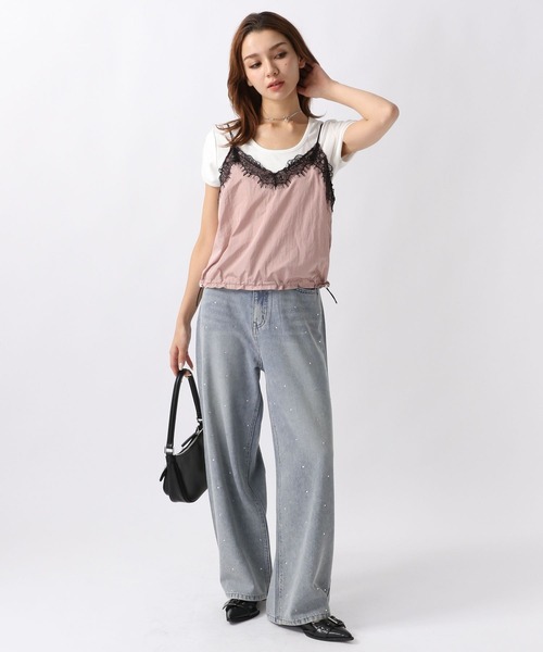 FOREVER 21(フォーエバー トゥエンティーワン)の「【2024SS】ビジューワイドデニム(デニムパンツ・レディース・ブラック/ブルー・SMALL/MEDIUM)」の11枚目の写真