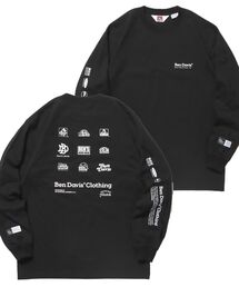 【BEN DAVIS（ベンデイビス）】SPONSORED L/S TEE REG / ロンT 長袖 クルーネック ビックシルエット