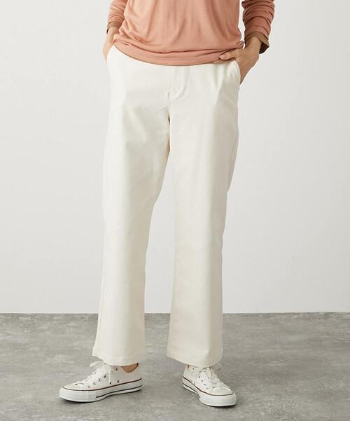 MELROSE claire（メルローズ クレール）の「【履き心地抜群！TCツイルストレッチのストレートパンツ】（その他パンツ・レディース・ブラック/ナチュラル/ベージュ・4/3/2）」の3枚目の写真