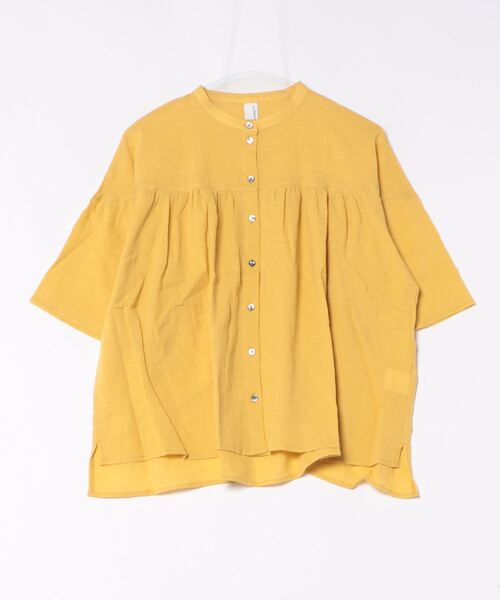 【セール】(BD)【ihana】ヨーク ギャザー シャツ ブラウス（シャツ/ブラウス）｜BARNDOOR（バーンドア）