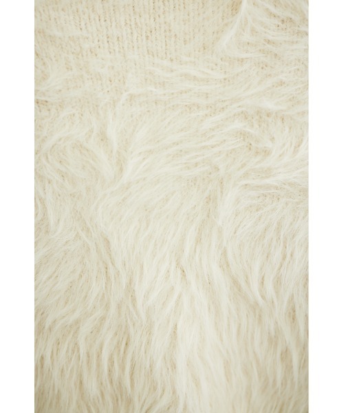 MIEL CRISHUNANT（ミエルクリシュナ）の「ふわふわフェザーボリュームVネックロングカーディガン（カーディガン/ボレロ・レディース・アイボリー/ライム/ブラック・FREE）」の22枚目の写真