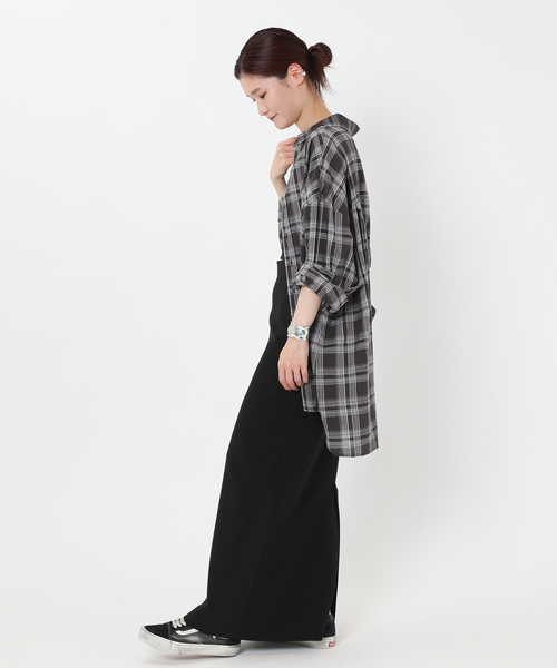 PROVOKE （プロヴォーク）の「【PROVOKE/プロヴォーク】別注Newオーバーサイズチェックシャツ（シャツ/ブラウス・レディース・ブラック・38/36）」の21枚目の写真