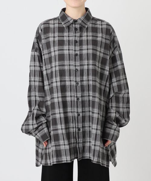 【タグ付】AP STUDIO provoke 別注　チェックシャツ ブラック タグ付】AP STUDIO provoke 別注 チェックシャツ ブラック タグ