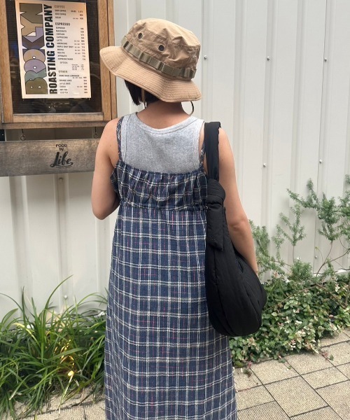 nemne store(ネンネストア)の「低身長サイズあり》ドローコードチェックワンピース(ワンピース・レディース・ネイビー/ブルー・SMALL/MEDIUM)」の6枚目の写真