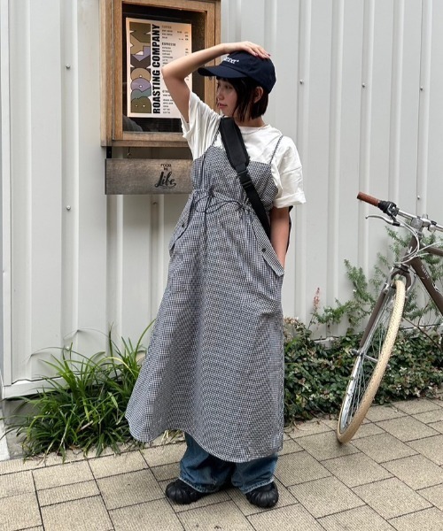 nemne store(ネンネストア)の「低身長サイズあり》ドローコードチェックワンピース(ワンピース・レディース・ネイビー/ブルー・SMALL/MEDIUM)」の13枚目の写真
