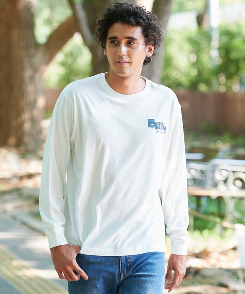 Eddie Bauer（エディーバウアー）の「グラフィック 長袖 Tシャツ（Tシャツ/カットソー・メンズ・ホワイト/グレー/ブラック/キャメル/グリーン・S/M/L/XL/XXL）」の9枚目の写真