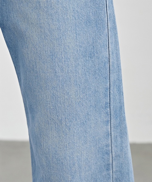 Lace Ladies（レースレディース）の「配色パッチ付き ハイウエスト ストレート デニム パンツ（デニムパンツ・レディース・ブルー/ネイビー・F/G/H/J/K/N/O/Q/R/T/U/W）」の18枚目の写真