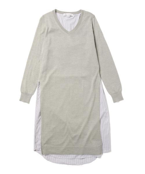B:MING by BEAMS(ビーミングバイビームス)の「ビーミング by ビームス / 布帛コンビニットワンピース(ワンピース・レディース・ブラック/オフホワイト/ライトグレー・ONE SIZE)」の5枚目の写真
