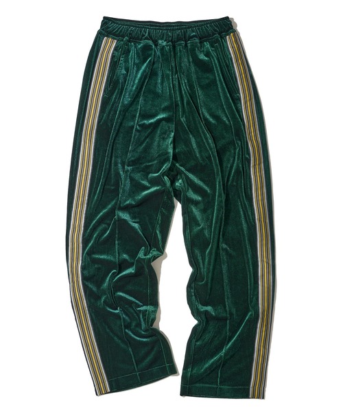 ddp（ディーディーピー）の「【ddp / ディーディーピー】VELVET LINE TRACK PANTS/ ベロアワイドスケートパンツ（その他パンツ・メンズ・ブラック/グリーン/ブラウン・MEDIUM/LARGE）」の3枚目の写真