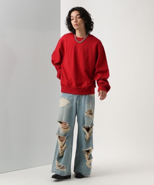 HARE（ハレ）の「HAREオリジナルウラケスウェット(HARE)（スウェット・メンズ・レッド/グレー/アッシュブラウン/ブラック・SMALL/MEDIUM）」の10枚目の写真