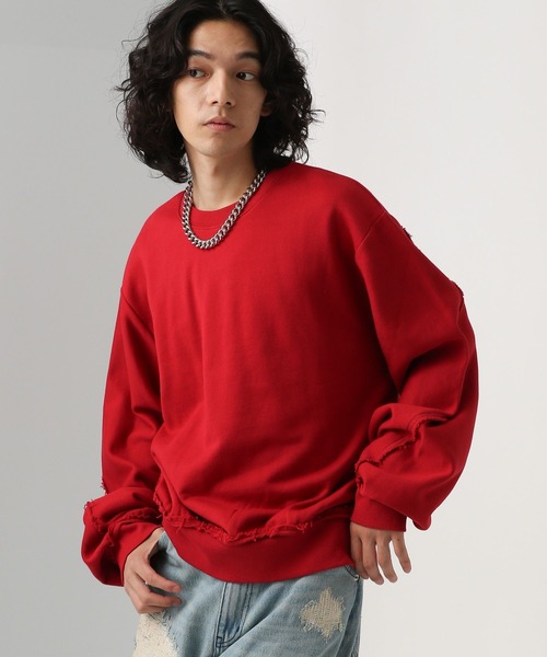 HARE（ハレ）の「HAREオリジナルウラケスウェット(HARE)（スウェット・メンズ・レッド/グレー/アッシュブラウン/ブラック・SMALL/MEDIUM）」の11枚目の写真