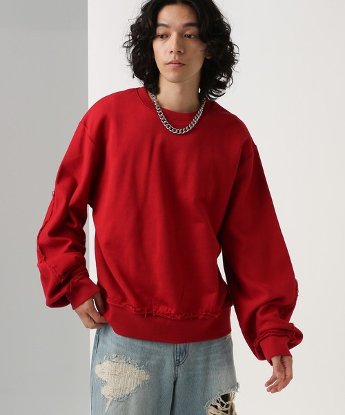 HARE（ハレ）の「HAREオリジナルウラケスウェット(HARE)（スウェット・メンズ・レッド/グレー/アッシュブラウン/ブラック・SMALL/MEDIUM）」の12枚目の写真