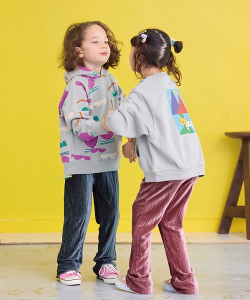 CALMIA（カルミア）の「ランダムニットコールフレアーパンツ（その他パンツ・キッズ・グレー/イエロー/ピンク・80/90/95/100/110/120/130）」の8枚目の写真