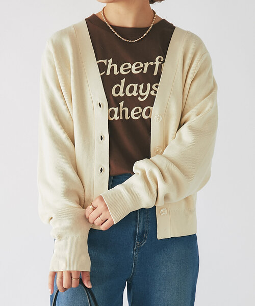 un dix cors（アンディコール）の「《オンオフ兼用・さらさら生地》コクーンカーディガン（カーディガン/ボレロ・レディース・アイボリー/ネイビー/ブラウン/ピンク・FREE）」の9枚目の写真