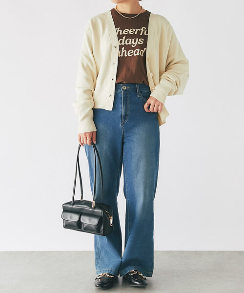 un dix cors（アンディコール）の「《オンオフ兼用・さらさら生地》コクーンカーディガン（カーディガン/ボレロ・レディース・アイボリー/ネイビー/ブラウン/ピンク・FREE）」の10枚目の写真