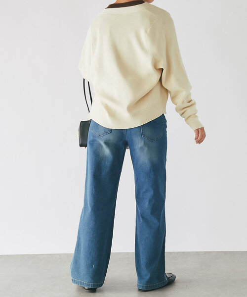 un dix cors（アンディコール）の「《オンオフ兼用・さらさら生地》コクーンカーディガン（カーディガン/ボレロ・レディース・アイボリー/ネイビー/ブラウン/ピンク・FREE）」の12枚目の写真