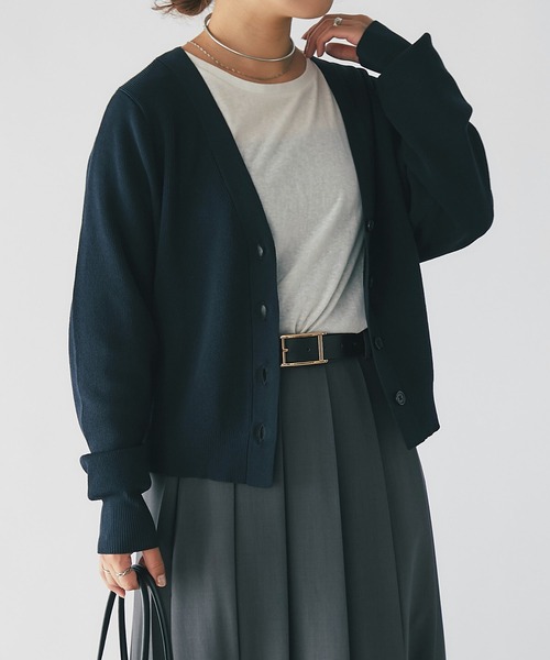 un dix cors（アンディコール）の「《オンオフ兼用・さらさら生地》コクーンカーディガン（カーディガン/ボレロ・レディース・アイボリー/ネイビー/ブラウン/ピンク・FREE）」の3枚目の写真