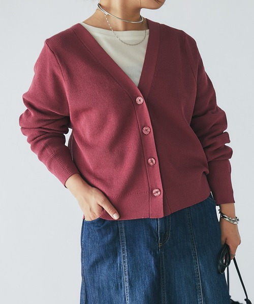 un dix cors（アンディコール）の「《オンオフ兼用・さらさら生地》コクーンカーディガン（カーディガン/ボレロ・レディース・アイボリー/ネイビー/ブラウン/ピンク・FREE）」の4枚目の写真