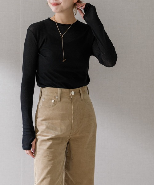 URBAN RESEARCH ROSSO WOMEN（アーバンリサーチ　ロッソ）の「シアーテレコカットソー（Tシャツ/カットソー・レディース・ピンク/ライトグレー/ホワイト/ブラック・FREE）」の21枚目の写真