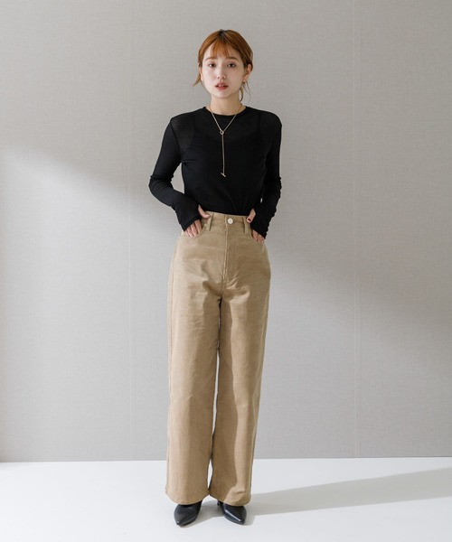 URBAN RESEARCH ROSSO WOMEN（アーバンリサーチ　ロッソ）の「シアーテレコカットソー（Tシャツ/カットソー・レディース・ピンク/ライトグレー/ホワイト/ブラック・FREE）」の22枚目の写真