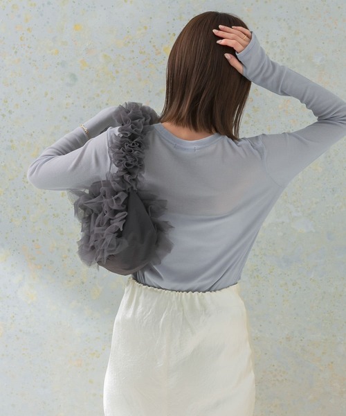 URBAN RESEARCH ROSSO WOMEN（アーバンリサーチ　ロッソ）の「シアーテレコカットソー（Tシャツ/カットソー・レディース・ピンク/ライトグレー/ホワイト/ブラック・FREE）」の14枚目の写真