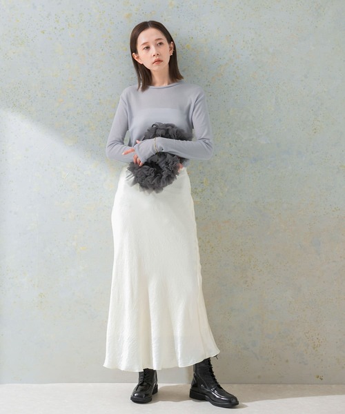 URBAN RESEARCH ROSSO WOMEN（アーバンリサーチ　ロッソ）の「シアーテレコカットソー（Tシャツ/カットソー・レディース・ピンク/ライトグレー/ホワイト/ブラック・FREE）」の15枚目の写真