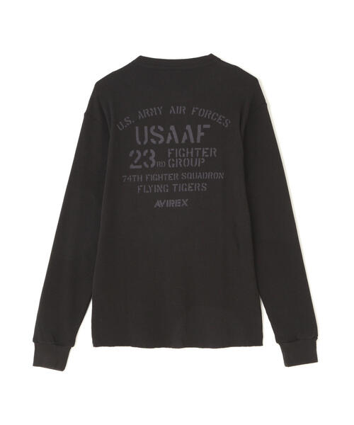 AVIREX（アヴィレックス）の「LONGSLEEVE T-SHIRT WAFFLE FLYING TIGERS / 長袖Tシャツ ワッフル フライングタイガース / AVIREX / アヴィレックス（Tシャツ/カットソー・メンズ・オリーブ系3/ナチュラル/ブラック/その他17・2XL/L/M/XL）」の13枚目の写真