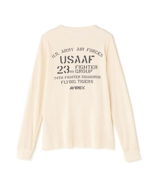 AVIREX（アヴィレックス）の「LONGSLEEVE T-SHIRT WAFFLE FLYING TIGERS / 長袖Tシャツ ワッフル フライングタイガース / AVIREX / アヴィレックス（Tシャツ/カットソー・メンズ・オリーブ系3/ナチュラル/ブラック/その他17・2XL/L/M/XL）」の19枚目の写真