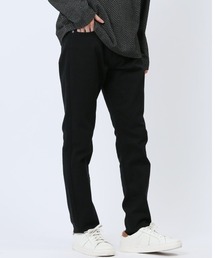 【ウォッシャブル】m.f.エディトリアル メンズ クロスストレッチ スキニーパンツ ツイル黒