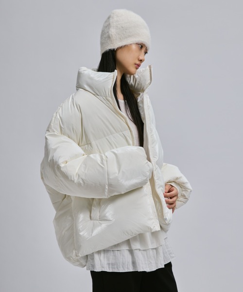 FEKETE（フェケテ）の「SHAGGY BEANIE / シャギービーニー（ニットキャップ/ビーニー・レディース・アイボリー/グレー・FREE）」の13枚目の写真