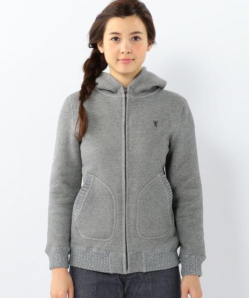 coen（コーエン）の「裏ボアジップパーカー（パーカー・レディース・ホワイト/グレー/ベージュ/ロイヤルブルー/ネイビー・LARGE/MEDIUM）」の10枚目の写真