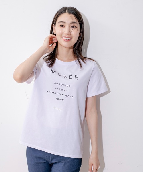 Jayro(ジャイロ)の「DRY COTTON BASICロゴPTTシャツ(Tシャツ/カットソー・レディース・ホワイト/ブラック/ブルー/キャメル・FREE)」の2枚目の写真