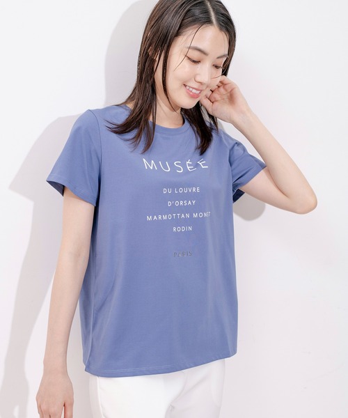 Jayro(ジャイロ)の「DRY COTTON BASICロゴPTTシャツ(Tシャツ/カットソー・レディース・ホワイト/ブラック/ブルー/キャメル・FREE)」の1枚目の写真