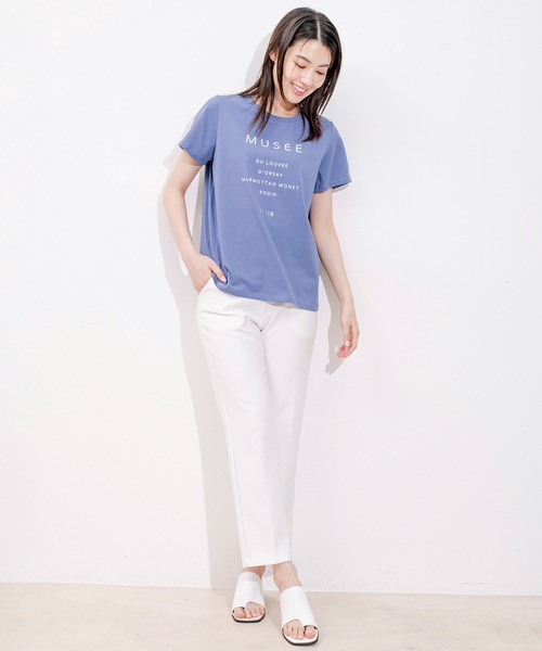 Jayro(ジャイロ)の「DRY COTTON BASICロゴPTTシャツ(Tシャツ/カットソー・レディース・ホワイト/ブラック/ブルー/キャメル・FREE)」の9枚目の写真