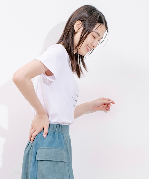 Jayro(ジャイロ)の「DRY COTTON BASICロゴPTTシャツ(Tシャツ/カットソー・レディース・ホワイト/ブラック/ブルー/キャメル・FREE)」の16枚目の写真