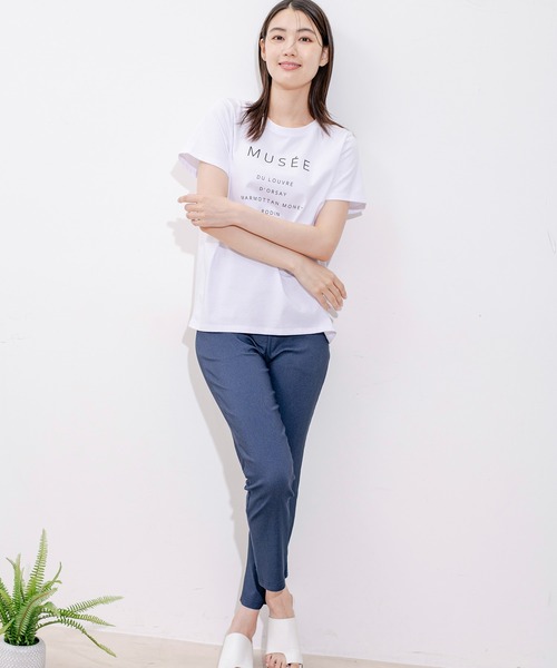 Jayro(ジャイロ)の「DRY COTTON BASICロゴPTTシャツ(Tシャツ/カットソー・レディース・ホワイト/ブラック/ブルー/キャメル・FREE)」の19枚目の写真