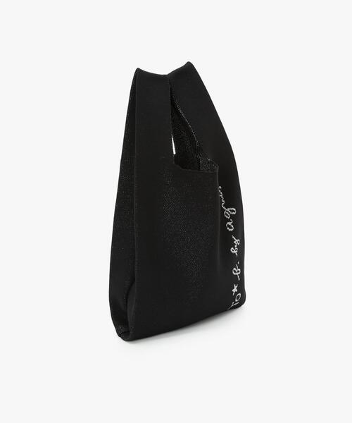 To b. by agnes b.(トゥービーバイアニエスベー)の「ニット ロゴ トートバッグ(トートバッグ・レディース・ブラック・FREE)」の7枚目の写真