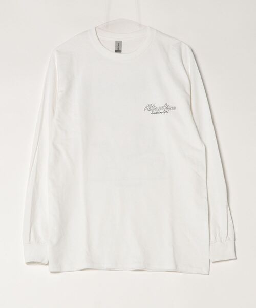 MODISH GAZE(モディシュガゼ)の「MODISH GAZE 6.0オンス スモーキングガール 線画イラストロンT 長袖(Tシャツ/カットソー・メンズ・ブラック/チャコール/ホワイト/アッシュ・M/L/XL/S)」の5枚目の写真