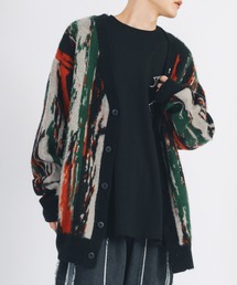 RE730（アールイーセブンサーティー）の「【RE730】モヘアタッチ/総柄ジャガード オーバーサイズ ルーズカーディガン（カーディガン/ボレロ）」