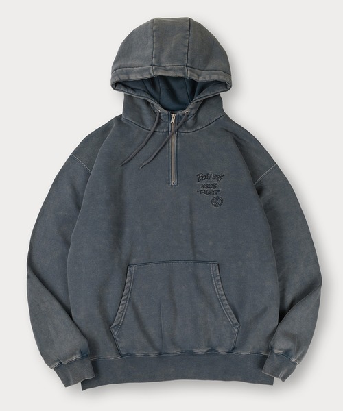 BEN DAVIS(ベンデイビス)の「【BENDAVIS/ベンデイビス】PEACE FADED HOODIE/パウダーブリーチ加工 ハイネック ハーフジップフーディー バックプリント プルパーカー オーバーサイズ 裏起毛(パーカー・メンズ・ブラック/カーキ/ネイビー・M/L/XL)」の13枚目の写真
