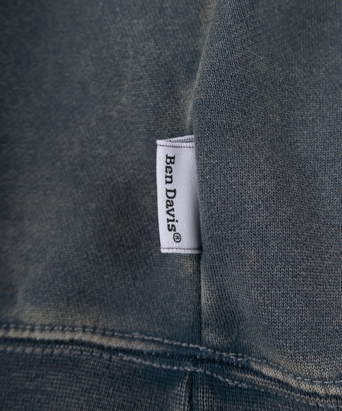 BEN DAVIS(ベンデイビス)の「【BENDAVIS/ベンデイビス】PEACE FADED HOODIE/パウダーブリーチ加工 ハイネック ハーフジップフーディー バックプリント プルパーカー オーバーサイズ 裏起毛(パーカー・メンズ・ブラック/カーキ/ネイビー・M/L/XL)」の7枚目の写真