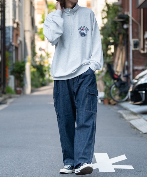 Red Cap Girl(レッドキャプガール)の「RED CAP GIRL/レッドキャップガール 裏毛/RCG胸刺繍 HALF ZIP(スウェット・レディース・アッシュグレー/ダークグリーン/ブラック/ホワイト系その他・M/L)」の13枚目の写真