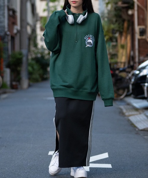 Red Cap Girl(レッドキャプガール)の「RED CAP GIRL/レッドキャップガール 裏毛/RCG胸刺繍 HALF ZIP(スウェット・レディース・アッシュグレー/ダークグリーン/ブラック/ホワイト系その他・M/L)」の22枚目の写真