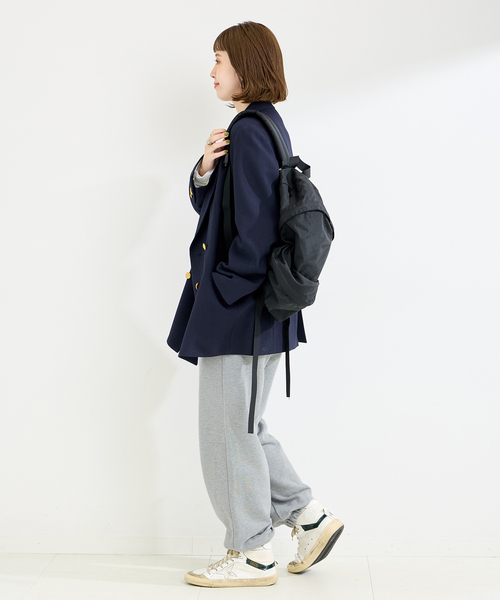 B.C STOCK（ベーセーストック）の「裏毛フォルミックパンツ（スウェットパンツ・レディース・ネイビー/ライトグレー/アイボリー・FREE）」の7枚目の写真