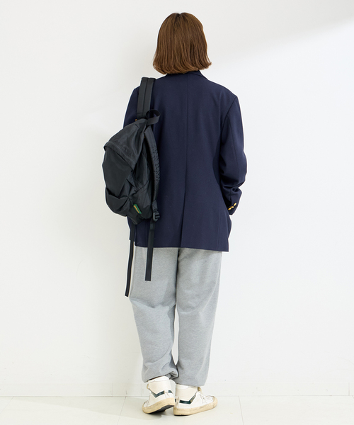 B.C STOCK（ベーセーストック）の「裏毛フォルミックパンツ（スウェットパンツ・レディース・ネイビー/ライトグレー/アイボリー・FREE）」の8枚目の写真