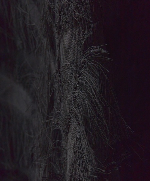 ROOPTOKYO(ループトウキョウ)の「フェザー デザイン シアーシャツ(シャツ/ブラウス・メンズ・ブラック/ホワイト・M/L/XL)」の6枚目の写真